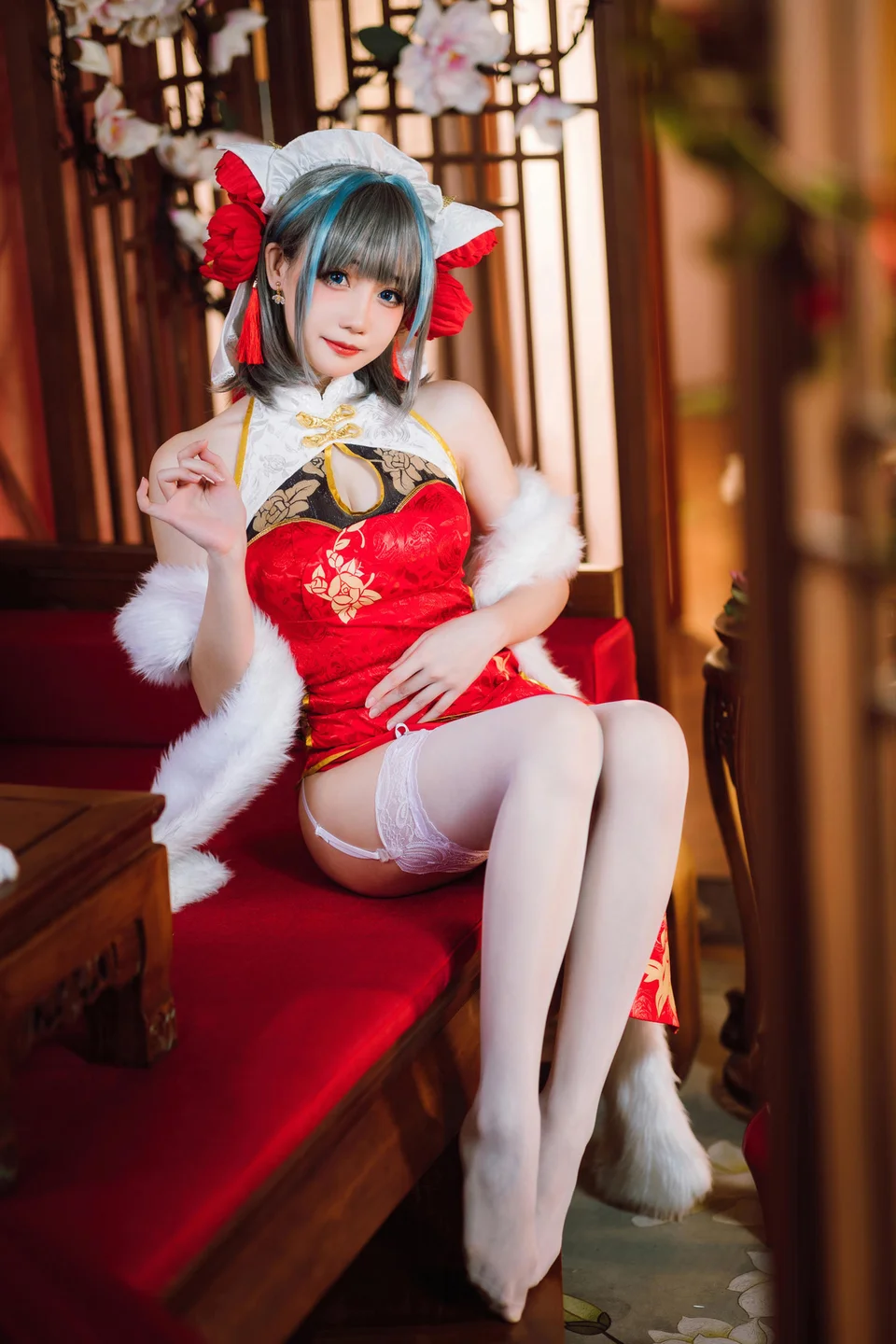 焖焖碳 - 碧蓝航线·柴郡旗袍 [29P-186MB] tg@simisebaisi 【丝足阁】016.webp